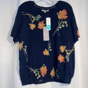 Navy shortsleeved pullover sweater size XXL